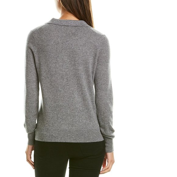 InCashmere Polo Cashmere-Blend Pullover - Picture 2 of 4